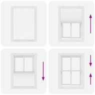 Плисирана щора Бяла 90x100 cm Ширина на плата 89,4 cm Полиестер