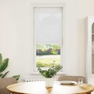 Плисирана щора Бяла 40x150 cm Ширина на плата 39,4 cm Полиестер