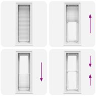 Плисирана щора Бяла 40x150 cm Ширина на плата 39,4 cm Полиестер