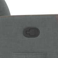 Изправящ реклайнер стол, тъмносив, текстил