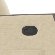 Изправящ реклайнер стол, кремав, текстил