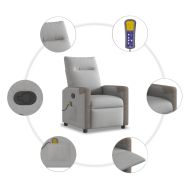 Масажен стол за лежанка Cloud Grey Fabric