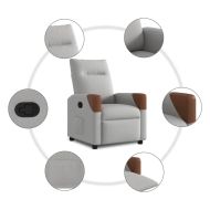 Recliner Chair Cloud Grey Fabric