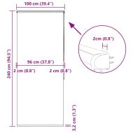 Ролетна щора за душ с касета 100x240 см Ширина на плата 96 см