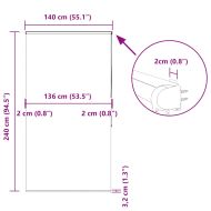 Ролетна щора за душ с касета 140x240 см Ширина на плата 136 см