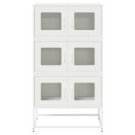 Висока дъска Бяла 68x39x123 cm Стомана