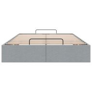 Османска рамка за легло без матрак, светлосива, 120x200см, плат