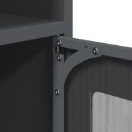 Бюфет, антрацит, 100,5x39x107 см, студеновалцувана стомана