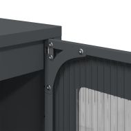 Бюфет, антрацит, 100,5x39x107 см, студеновалцувана стомана