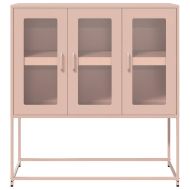 Бюфет, розов, 100,5x39x107 см, студеновалцувана стомана