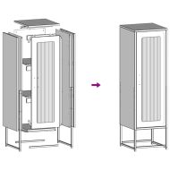 Висока дъска бяла 36x39x123 cm Студено валцувана стомана