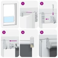 Ролкова щора белезникав 125x150 см Ширина на плата 121,6см