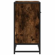 Нощно шкафче опушен дъб 60x31x60 cm Обработено дърво и метал