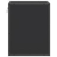 Стенни нощни шкафчета 2 бр., черни 40x31x39,5 cm