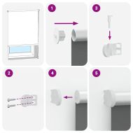 Ролкова щора Blackout бял 150x130 см Ширина на плата 146,6 см