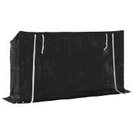 vidaxL Стойка за дърва за огрев с дъждобран, 200,5x41x110,5 см