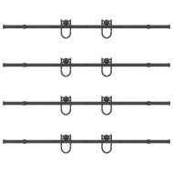 Комплект механизъм за плъзгаща врата, 400 см, стомана, черен