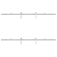 Механизъм за плъзгаща врата 200 см неръждаема стомана сребрист