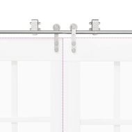 Механизъм за плъзгаща врата 200 см неръждаема стомана сребрист