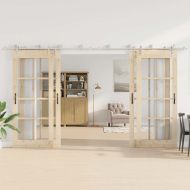 Механизъм за плъзгаща врата 400 см неръждаема стомана сребрист