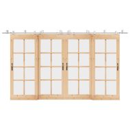 Механизъм за плъзгаща врата 400 см неръждаема стомана сребрист