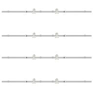 Механизъм за плъзгаща врата 400 см неръждаема стомана сребрист