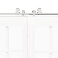 Механизъм за плъзгаща врата 400 см неръждаема стомана сребрист