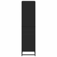 Библиотека, черна, 60x35x139 см, инженерно дърво