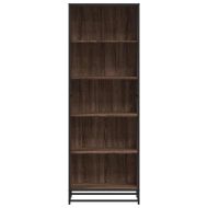 Библиотека, кафяв дъб, 60x35x170,5 см, инженерно дърво