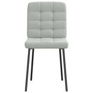 Трапезни столове, 2 бр, светлосиви, кадифе