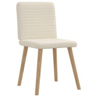 Трапезни столове, 6 бр, тапицерия от лен