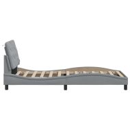 Рамка за легло със светодиод без матрак, 90x190 см, плат