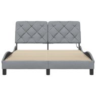 Рамка за легло със светодиод без матрак, 120x200 см, плат