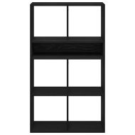 Библиотека, черна, 66x31x112 см, инженерно дърво