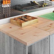 гаражни шкафове, 2 бр, сив сонома, инженерно дърво