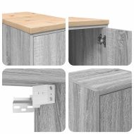 гаражни шкафове, 2 бр, сив сонома, инженерно дърво