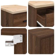 гаражни шкафове, 2 бр, kафяв дъб, инженерно дърво