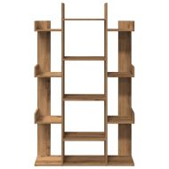 Библиотека, дъб артизан, 86x25,5x140 см, инженерно дърво