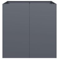 Кашпа, антрацит, 80x80x80 см, стомана