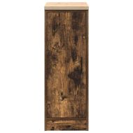 Гаражен шкаф за съхранение, опушен дъб, 30x51x85 см, бор масив