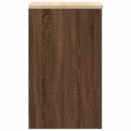 Гаражен шкаф за съхранение, кафяв дъб, 40x51x85 см, бор масив