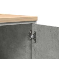 Гаражен шкаф за съхранение, бетонно сив, 60x51x85 см, бор масив