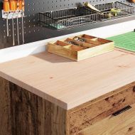 Гаражен шкаф за съхранение, старо дърво, 60x51x85 см, бор масив