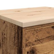 Гаражен шкаф за съхранение, старо дърво, 60x51x85 см, бор масив