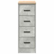 Гаражен шкаф за съхранение, бетонно сив, 30x51x85 см, бор масив