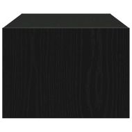 ТВ шкаф с LED осветление, Черен дъб, 100X35,5x25 см