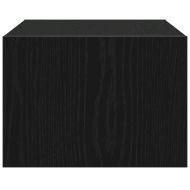 ТВ шкаф с LED осветление, Черен дъб, 75x35,5x25 см