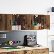 гараж стена шкафове, 2 бр, старо дърво инженерно дърво