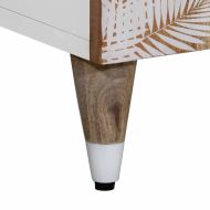 Шкаф за баня, 38x33,5x160 см, масивно мангово дърво