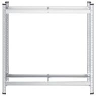 Двуслоен рафт за гуми Silver 110x40x109 cm Стомана
